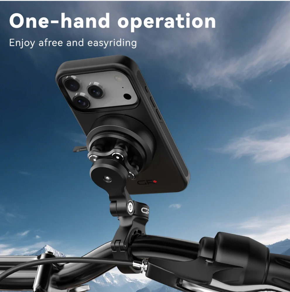 GRXPLORE GR-MT11 Next-Gen Motorcycle Handlebar Phone Mount with Vibration Dampener - Image 8